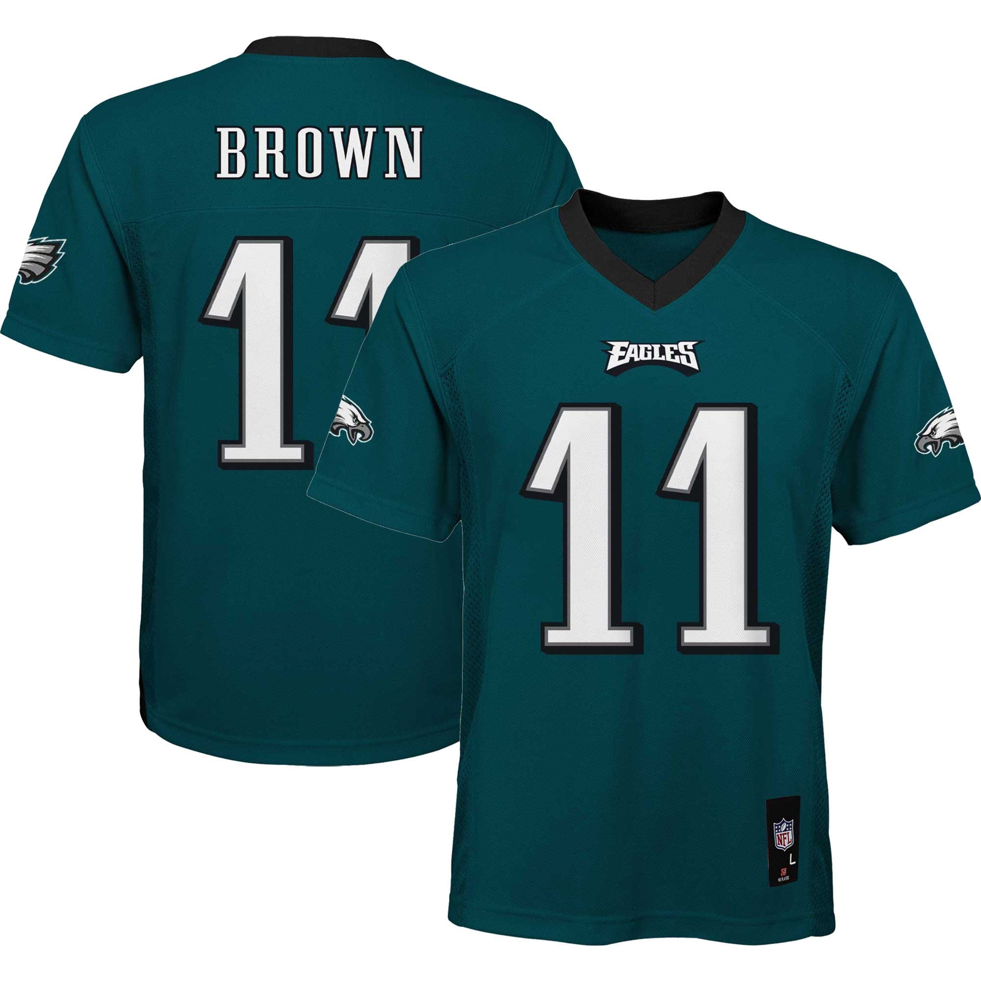 Youth A.J. Brown Green Philadelphia Eagles Replica Player Jersey