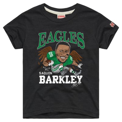 Saquon Barkley Philadelphia Eagles Homage Youth Caricature T-Shirt - Charcoal