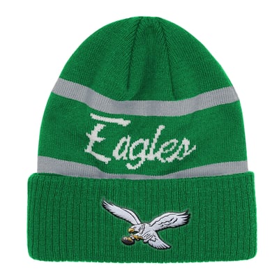 Philadelphia Eagles Mitchell & Ness Youth Head Coach Cuffed Knit Hat - Kelly Green
