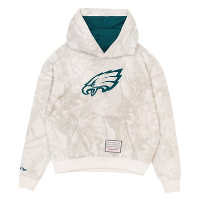  Philadelphia Eagles Mitchell & Ness Youth Ghosted Hoodie - White