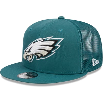Philadelphia Eagles New Era Youth  Main Trucker 9FIFTY Snapback Hat - Midnight Green