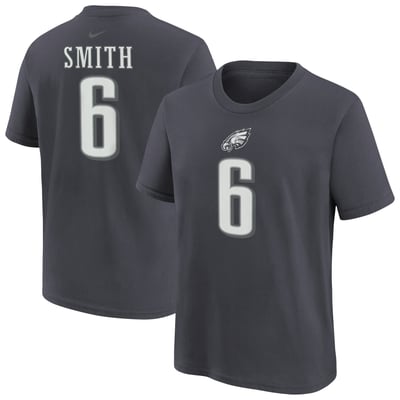 DeVonta Smith Philadelphia Eagles Nike Youth Name & Number T-Shirt - Anthracite
