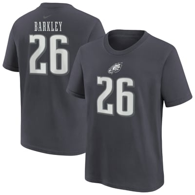 Saquon Barkley Philadelphia Eagles Nike Youth Name & Number T-Shirt - Anthracite
