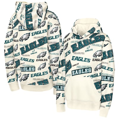 Philadelphia Eagles Outerstuff Youth Shake & Bake Hoodie - Cream