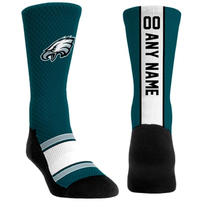  Philadelphia Eagles Rock Em Youth Custom Jersey Crew Socks - Green