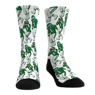 Jalen Hurts Philadelphia Eagles Rock Em Youth Player Celebration Crew Socks