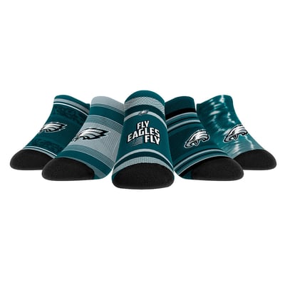  Philadelphia Eagles Rock Em Youth Super Fan Five-Pack Low-Cut Socks Set - 