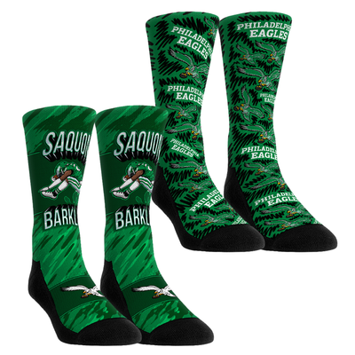 Saquon Barkley Philadelphia Eagles Rock Em Youth 2-Pack Reverse Hurdle Crew Socks Set