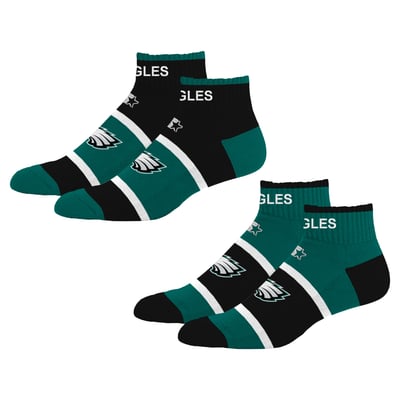 Philadelphia Eagles Starter Youth Season Opener Two-Pack Quarter Socks Set - Black
