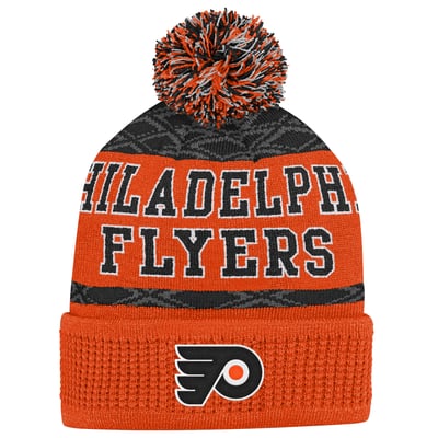 Philadelphia Flyers  Puck Cuffed Knit Hat with Pom - Orange