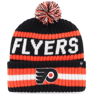 Philadelphia Flyers '47 Bering Cuffed Knit Hat with Pom - Black