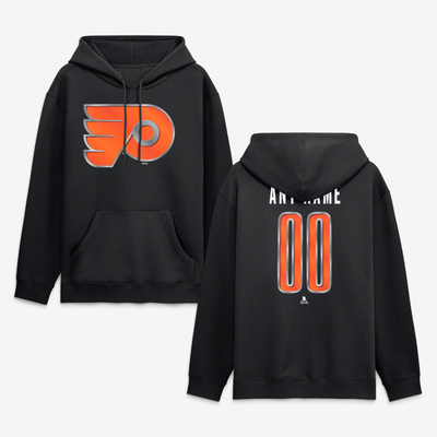 Philadelphia Flyers Big & Tall Forged Mascot Personalized Name & Number Hoodie - Black