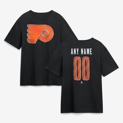 Philadelphia Flyers Big & Tall Forged Mascot Personalized Name & Number T-Shirt - Black