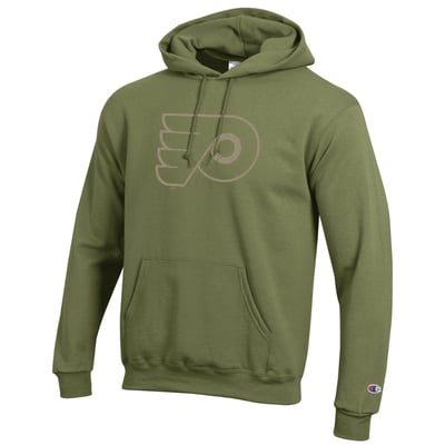  Philadelphia Flyers Champion Core Plus Eco Powerblend Hoodie - Olive