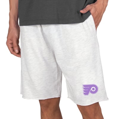 Philadelphia Flyers Concepts Sport Hockey Fights Cancer Mainstream Terry Tri-Blend Shorts - Oatmeal