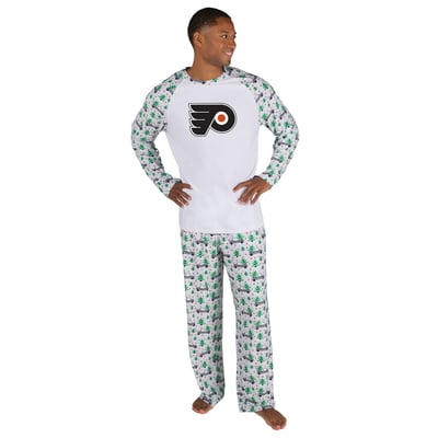 Philadelphia Flyers Concepts Sport Frostbite Holiday Pajama Set - White
