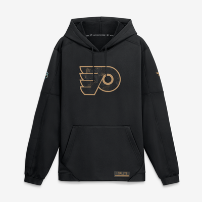  Philadelphia Flyers Fanatics Authentic Pro Military Appreciation Rink Fleece Hoodie - Black
