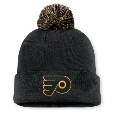 Philadelphia Flyers Fanatics Military Appreciation Cuffed Knit Hat with Pom - Black