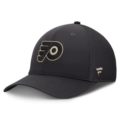 Philadelphia Flyers Fanatics Authentic Pro Road Meshback Stretch Hat - Charcoal