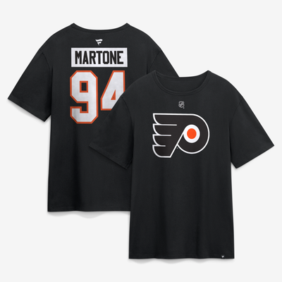Porter Martone Philadelphia Flyers Fanatics Authentic Stack Name & Number T-Shirt - Black