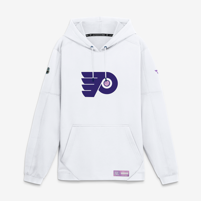  Philadelphia Flyers Fanatics Authentic Pro Hockey Fights Cancer Rink Fleece Hoodie - White