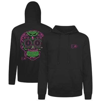 Philadelphia Flyers Levelwear DOTD Sugar Skull Podium Pullover Hoodie - Black
