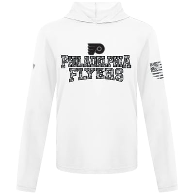 Philadelphia Flyers Levelwear Anthem Camo Long Sleeve Hooded T-Shirt - White