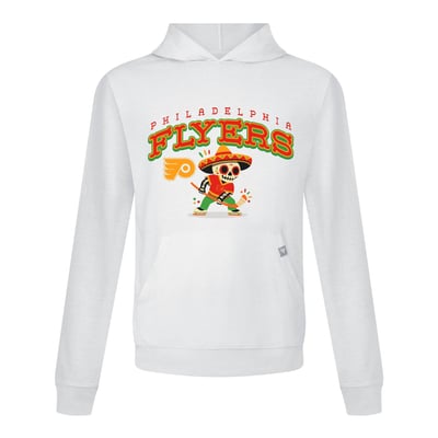 Philadelphia Flyers Levelwear DOTD Sugar Skull Player Relay Hooded T-Shirt - White
