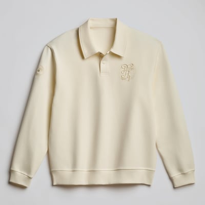 Philadelphia Flyers lululemon Smooth Double-Knit Long-Sleeve Polo - Coconut Ivory