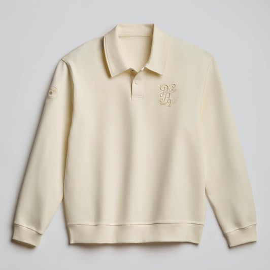 Philadelphia Flyers lululemon Smooth Double-Knit Long-Sleeve Polo - Coconut Ivory