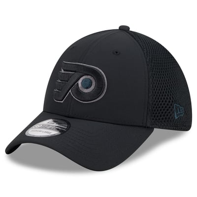  Philadelphia Flyers New Era Blackout 39THIRTY Stretch Hat - Black