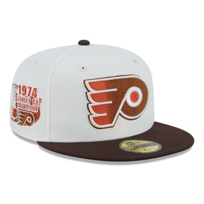 Philadelphia Flyers New Era Pumpkin Spice 59FIFTY Fitted Hat - Cream