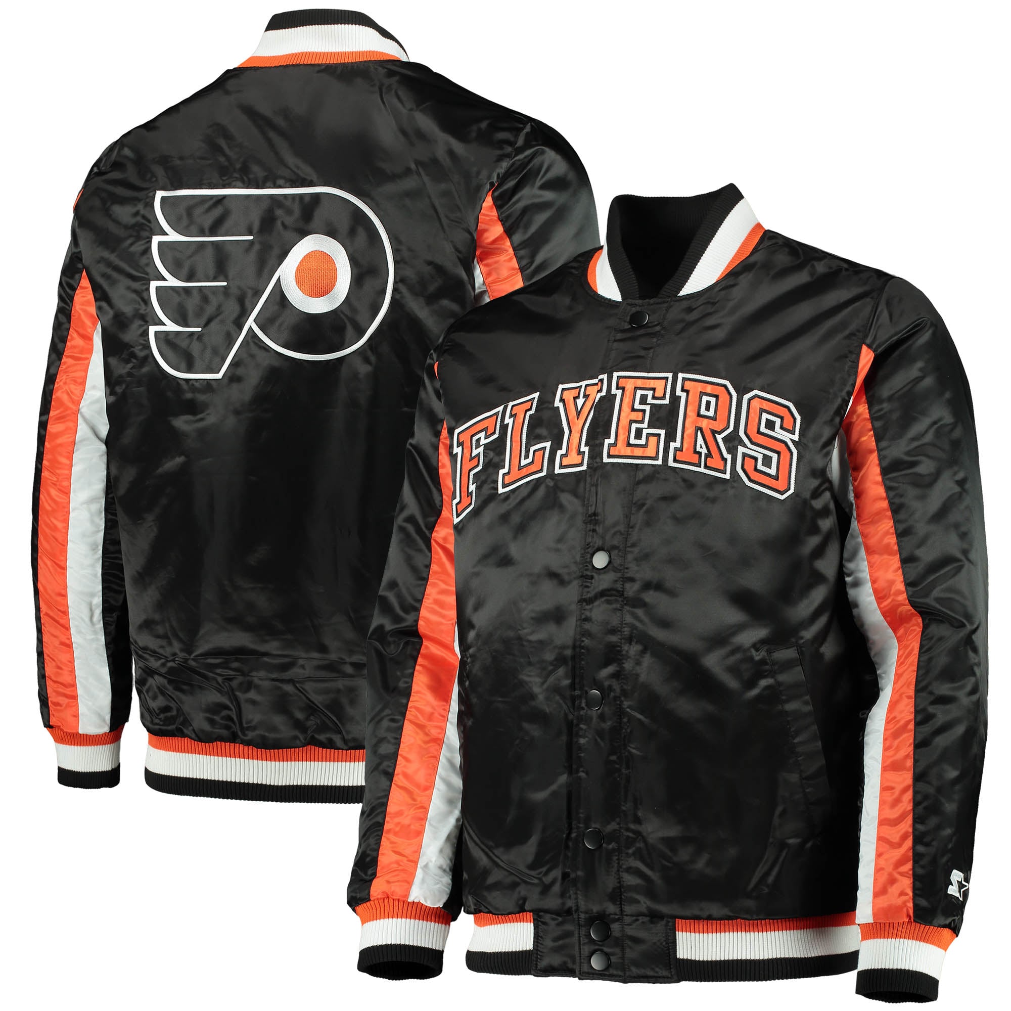 Men's Philadelphia Flyers Starter Black/Orange The Ace Varsity