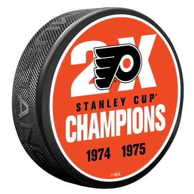 Philadelphia Flyers 2X Champions Hockey Puck