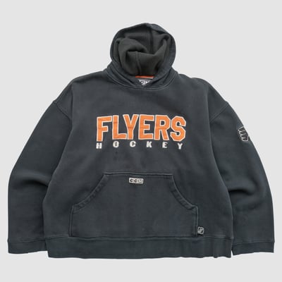 Philadelphia Flyers CCM 2000s Hooded Pullover Sweatshirt - Black - XL by Fanatics Real Vintage