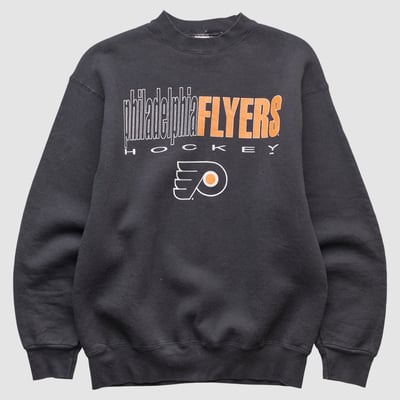 Philadelphia Flyers Salem Sportswear 90s Pullover Sweatshirt - Black - S by Fanatics Real Vintage