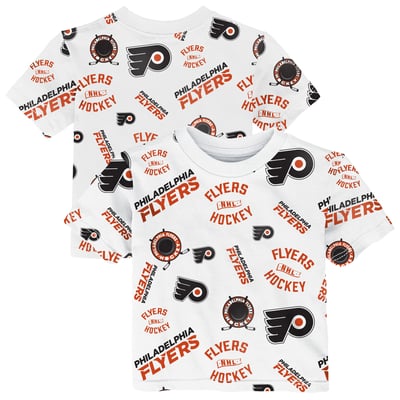 Philadelphia Flyers Outerstuff Toddler Run Down Allover Print T-Shirt - White