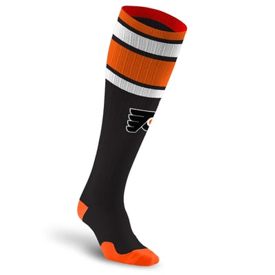 Philadelphia Flyers PRO Compression Unisex  Classic Stripe Over-the-Calf Compression Socks