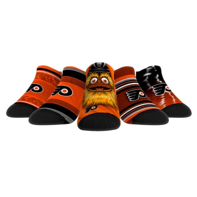 Gritty Philadelphia Flyers Rock Em Unisex Super Fan Five-Pack Low-Cut Socks Set - 