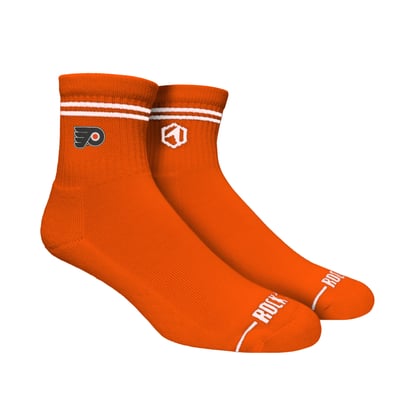 Philadelphia Flyers Rock Em Unisex Casual Stripe Quarter-Length Socks - Orange