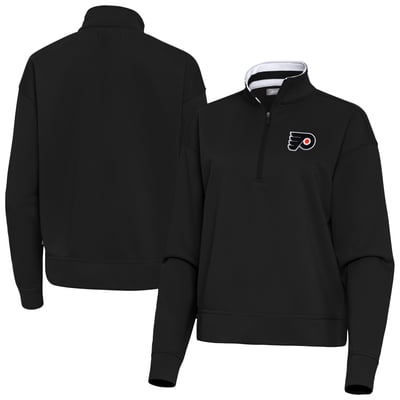Philadelphia Flyers Antigua Women's Goddess Half-Zip Pullover - Black
