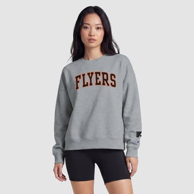  Philadelphia Flyers Champion Women's Applique Crewneck Sweatshirt - Heather Gray