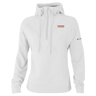 Philadelphia Flyers Columbia Women's Half-Zip Swingcraft Tri-Blend Hoodie - White
