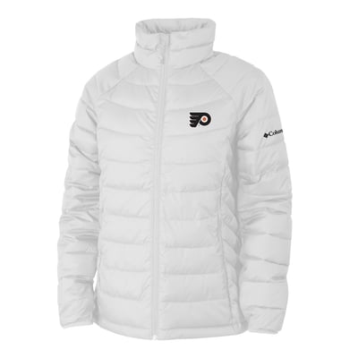  Philadelphia Flyers Columbia Women's Omni-Heat Powder Lite II Raglan Full-Zip Jacket - White
