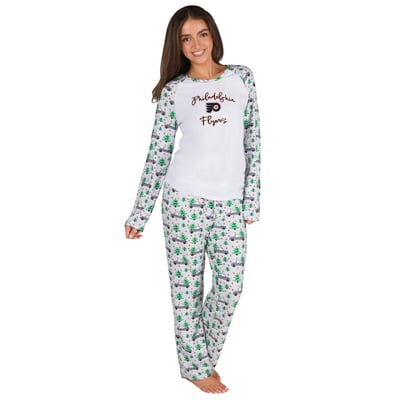Philadelphia Flyers Concepts Sport Women's Frostbite Holiday Pajama Set - White

