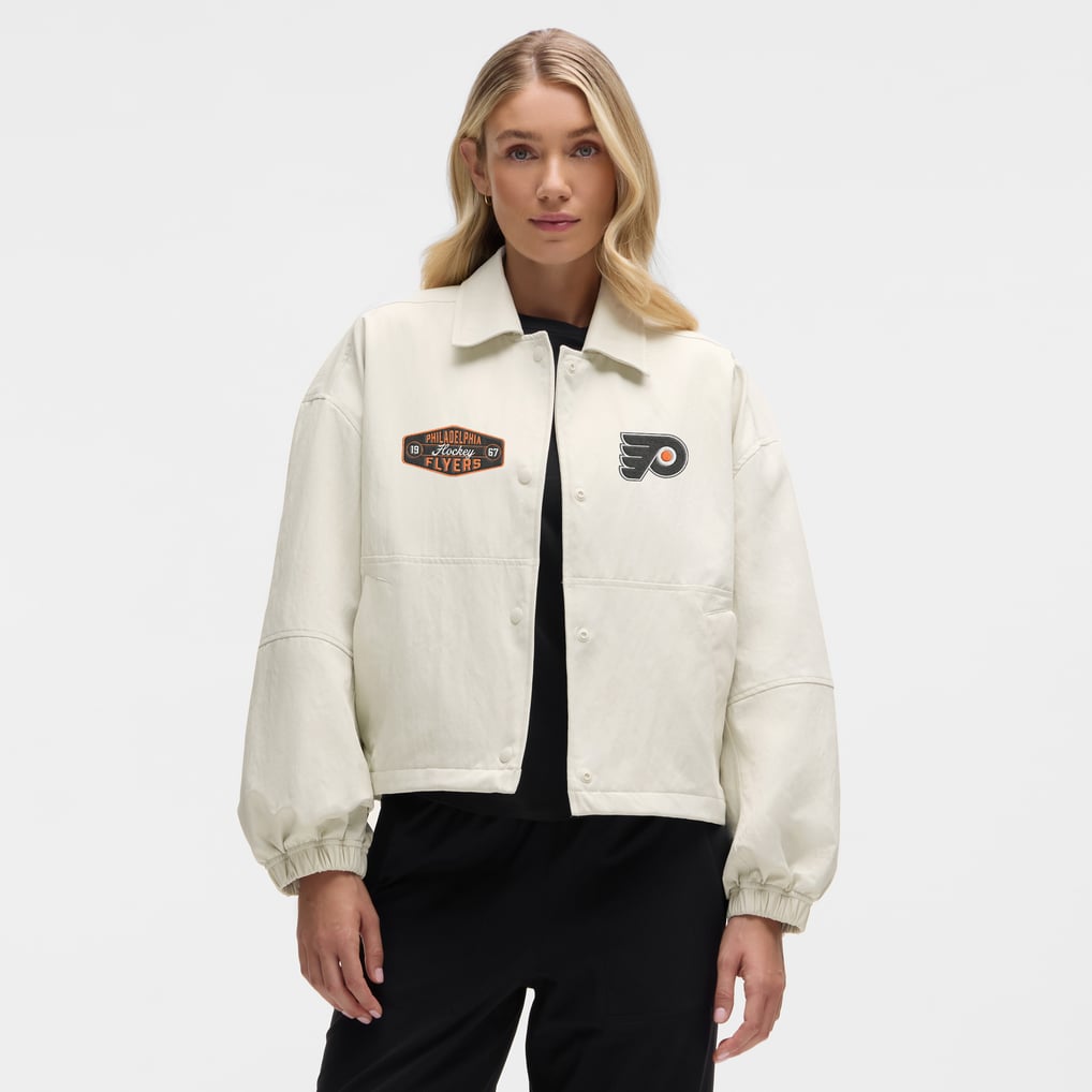 Philadelphia Flyers lululemon Women's Coach's Full-Button Jacket - Heathered Bone