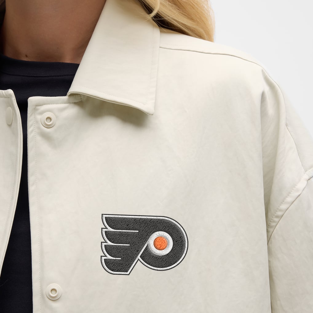 Philadelphia Flyers lululemon Women's Coach's Full-Button Jacket - Heathered Bone