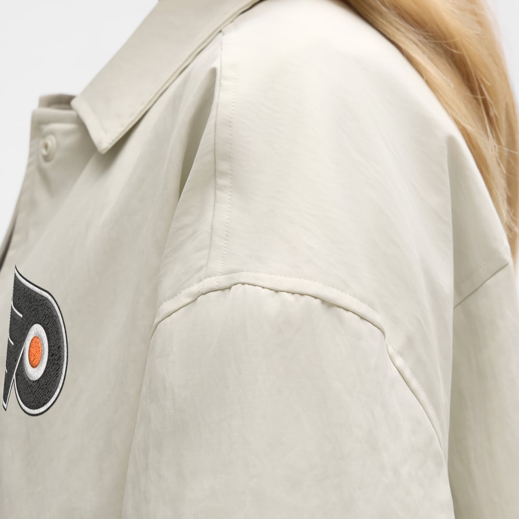 Philadelphia Flyers lululemon Women's Coach's Full-Button Jacket - Heathered Bone