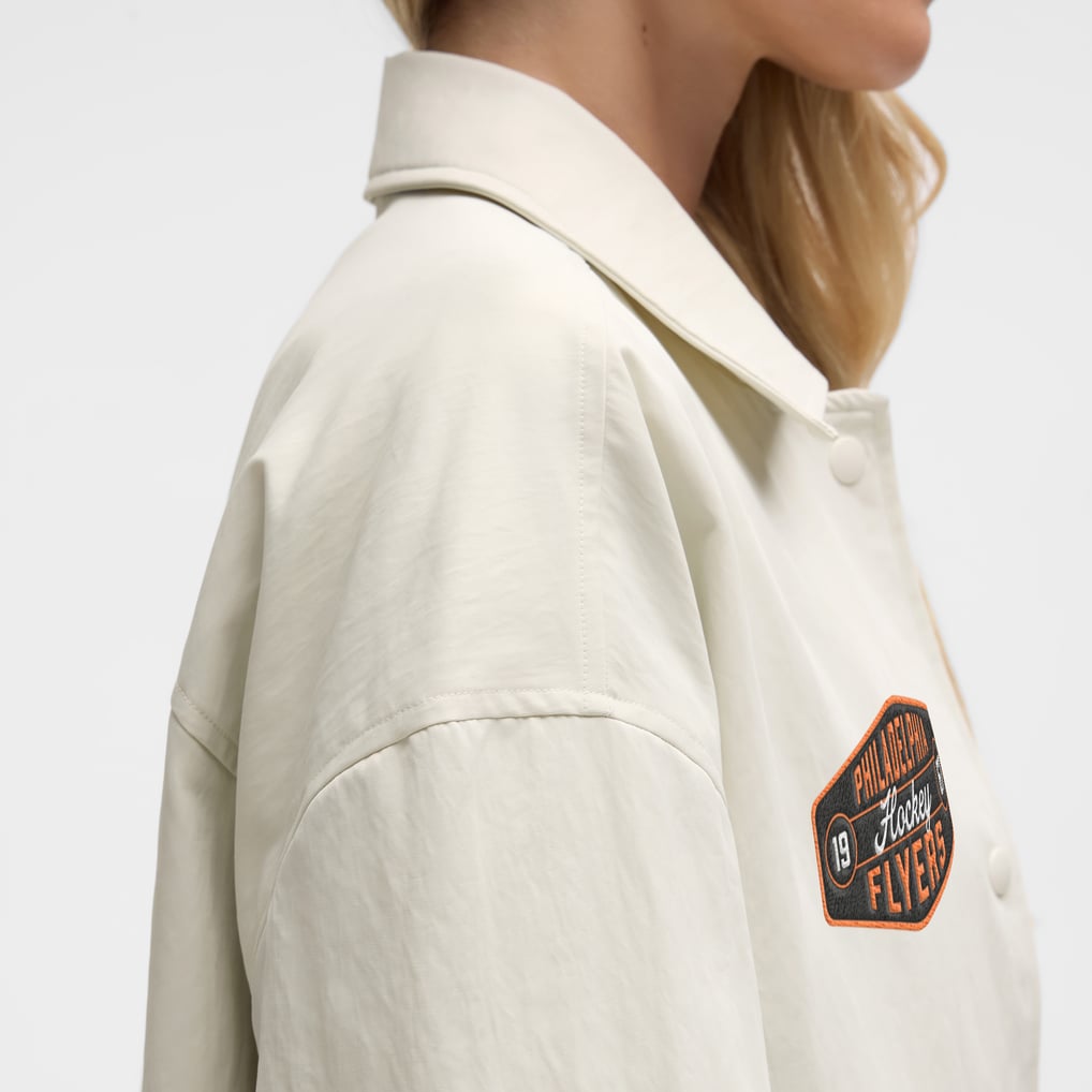Philadelphia Flyers lululemon Women's Coach's Full-Button Jacket - Heathered Bone