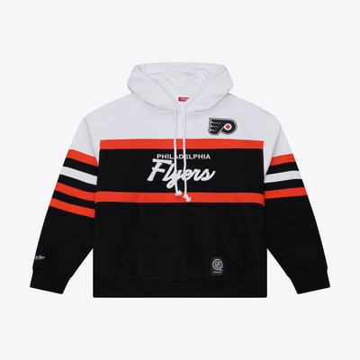  Philadelphia Flyers Mitchell & Ness Women's Head Coach Hoodie - White/Black